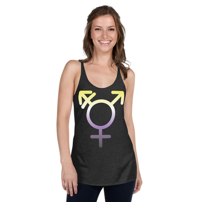 Transgender Symbol - Non-binary Pride Women's Racerback Tank