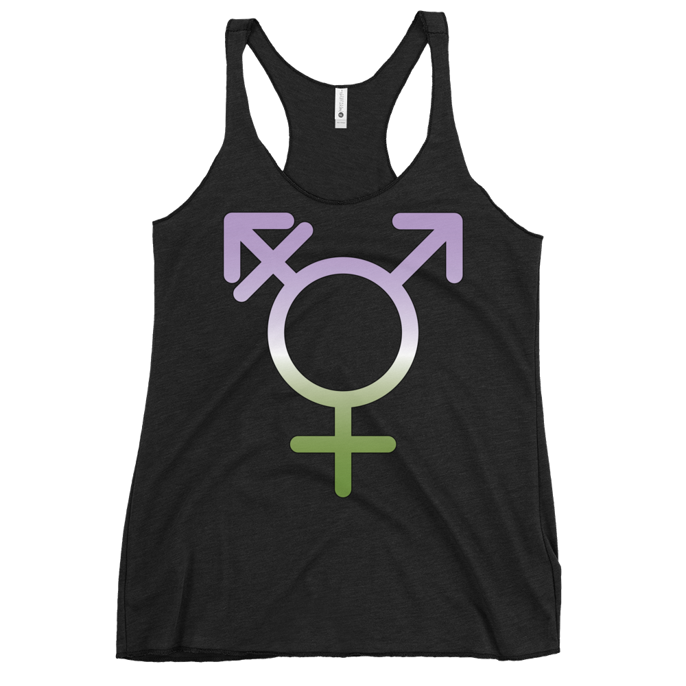 Transgender Symbol - Genderqueer Pride Women's Racerback Tank