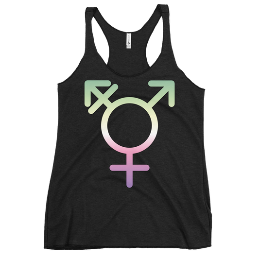 Transgender Symbol - Genderfae Pride Women's Racerback Tank