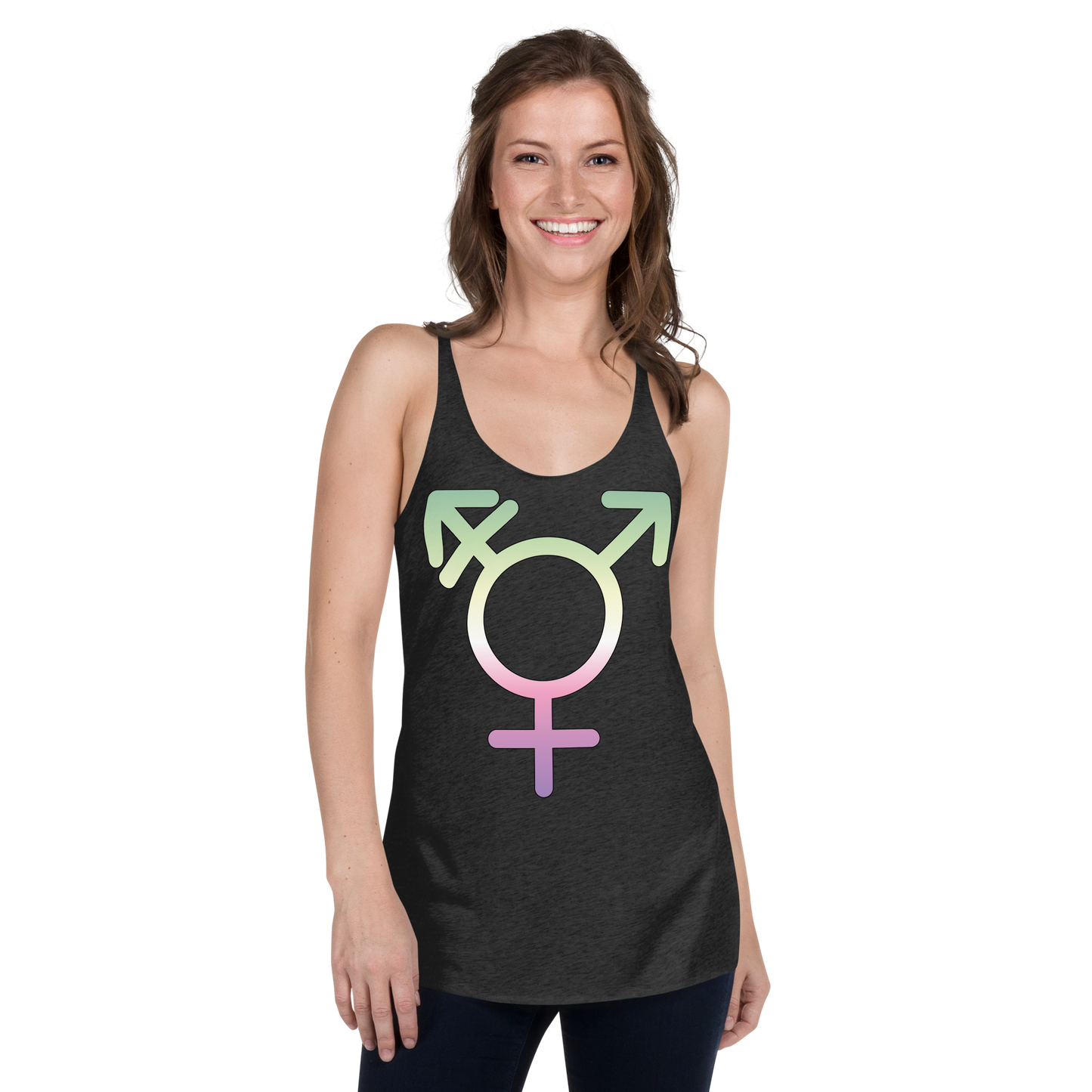 Transgender Symbol - Genderfae Pride Women's Racerback Tank