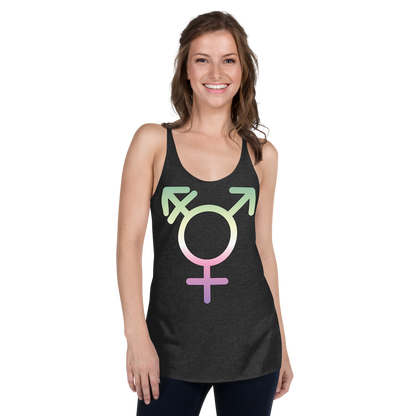 Transgender Symbol - Genderfae Pride Women's Racerback Tank