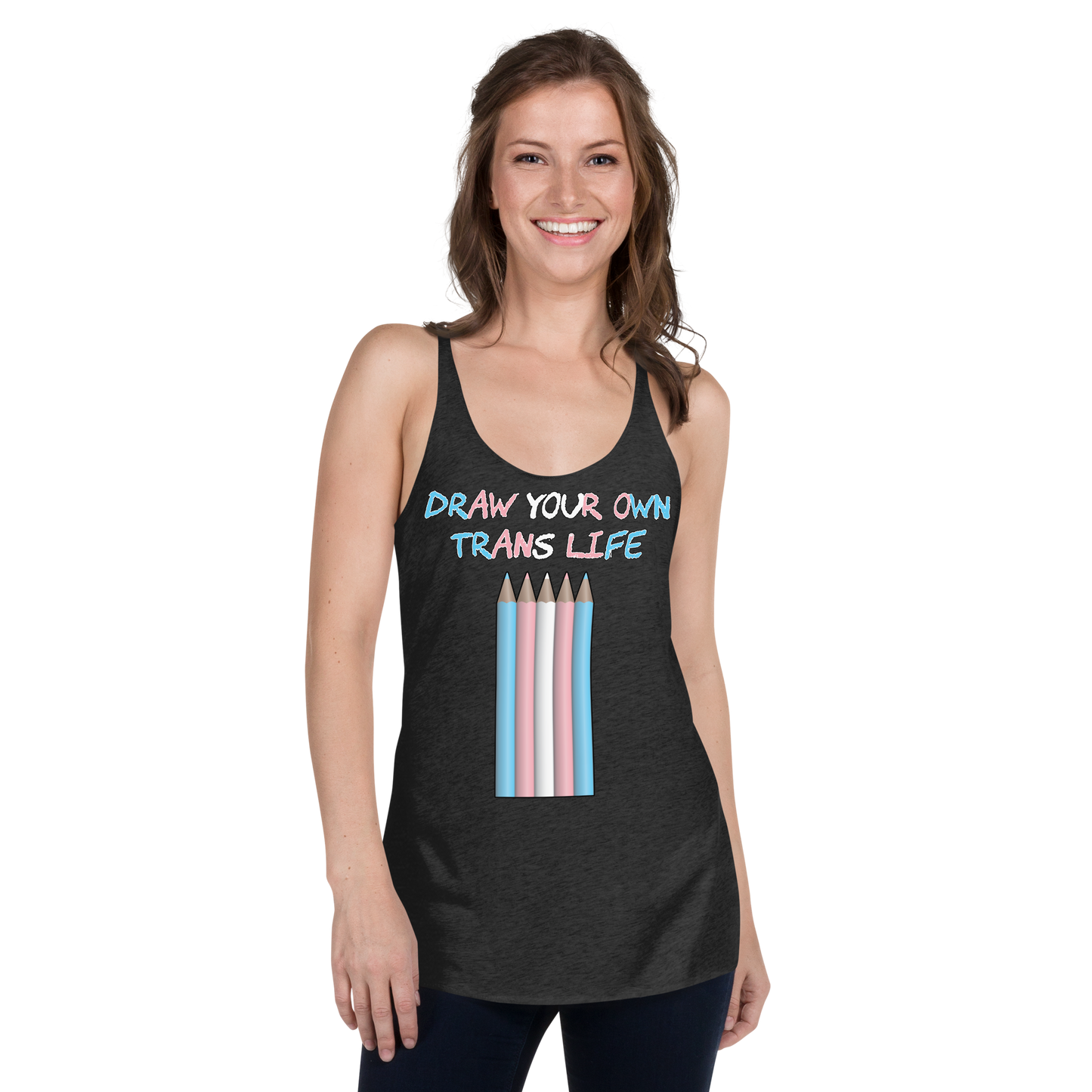 Draw Your Own Trans Life Women's Racerback Tank