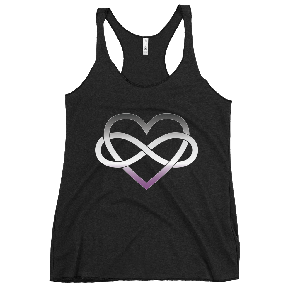 Polyamory Infinity Heart - Asexual/Demisexual Women's Racerback Tank