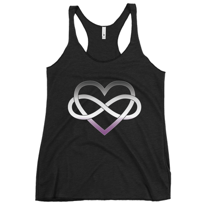 Polyamory Infinity Heart - Asexual/Demisexual Women's Racerback Tank