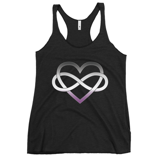 Polyamory Infinity Heart - Asexual/Demisexual Women's Racerback Tank