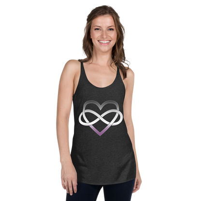 Polyamory Infinity Heart - Asexual/Demisexual Women's Racerback Tank