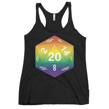 Pride Dice - Rainbow Women's Racerback Tank