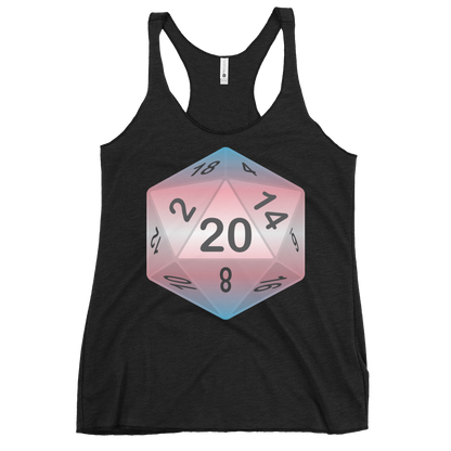 Pride Dice - Transgender Women's Racerback Tank