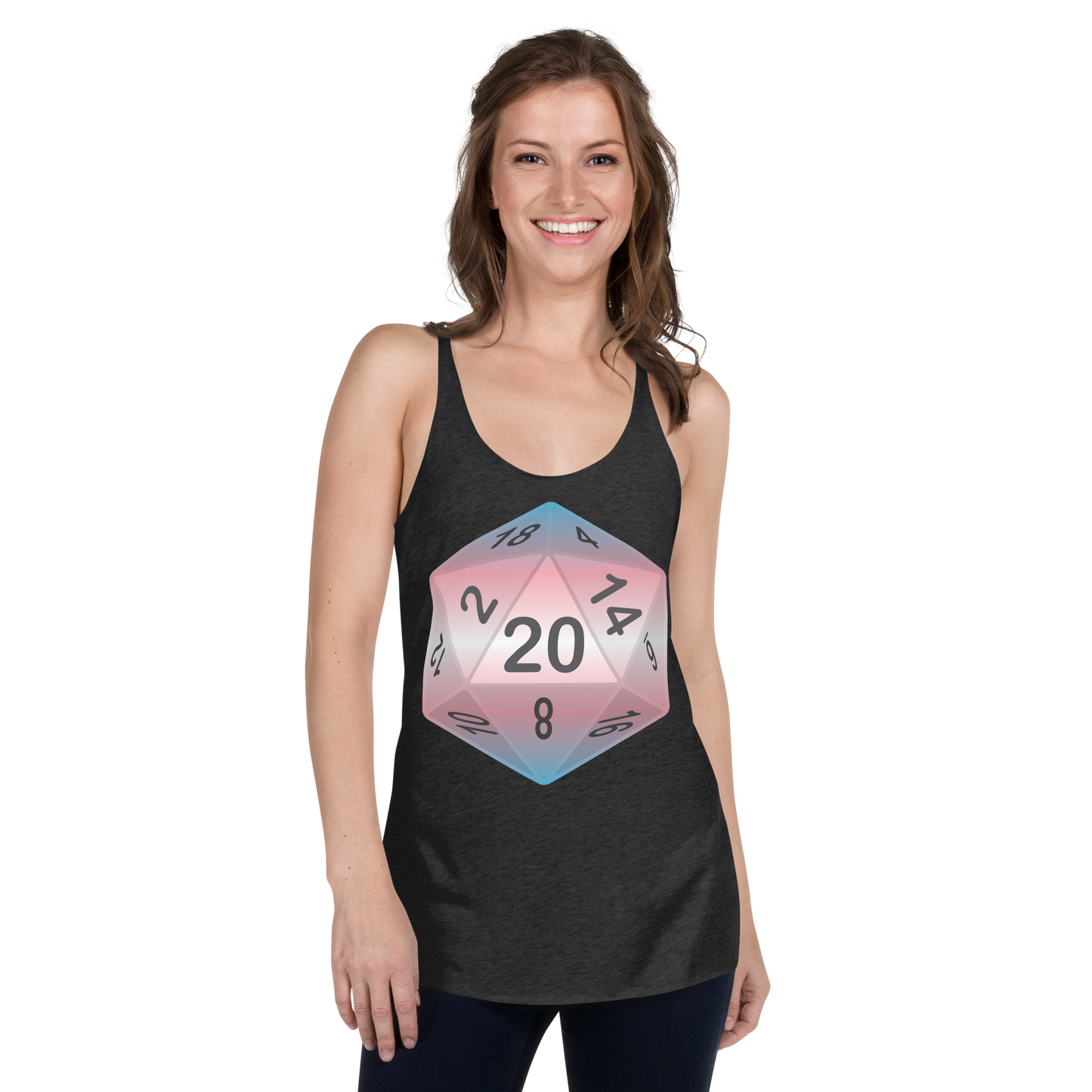 Pride Dice - Transgender Women's Racerback Tank