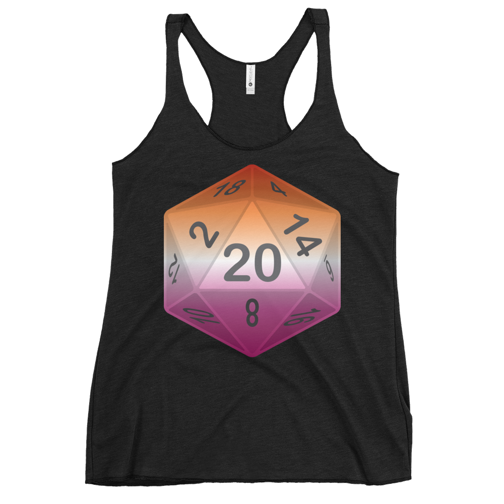 Pride Dice - Lesbian Women's Racerback Tank