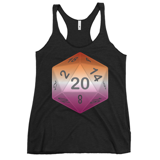 Pride Dice - Lesbian Women's Racerback Tank