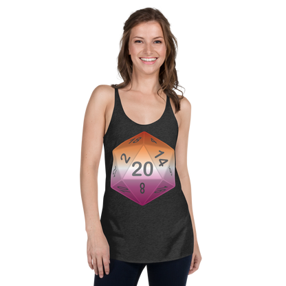 Pride Dice - Lesbian Women's Racerback Tank