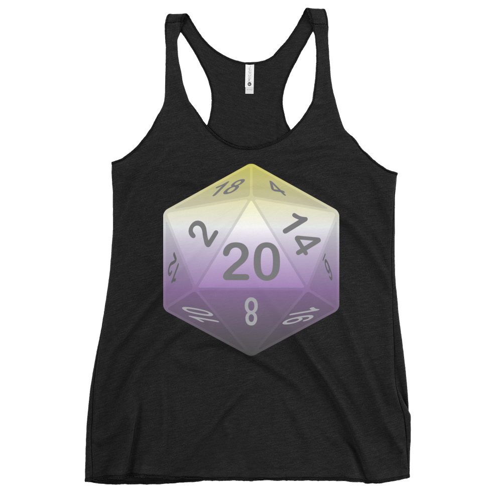 Pride Dice - Non-binary Women's Racerback Tank