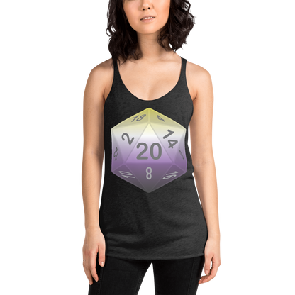 Pride Dice - Non-binary Women's Racerback Tank