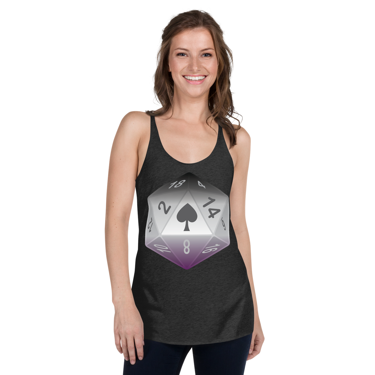 Pride Dice - Asexual Women's Racerback Tank