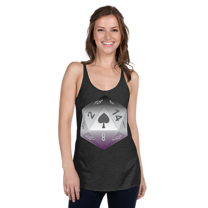 Pride Dice - Asexual Women's Racerback Tank