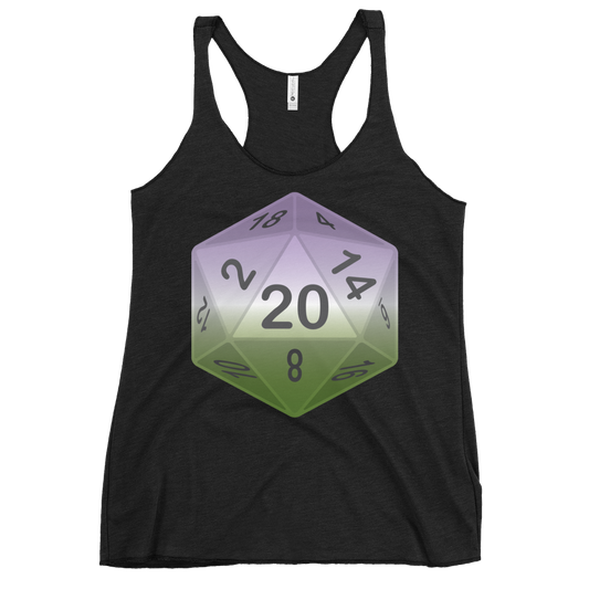 Pride Dice - Genderqueer Women's Racerback Tank