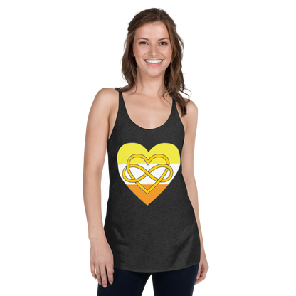 Polyamory Infinity Heart Maverique Pride Women's Racerback Tank