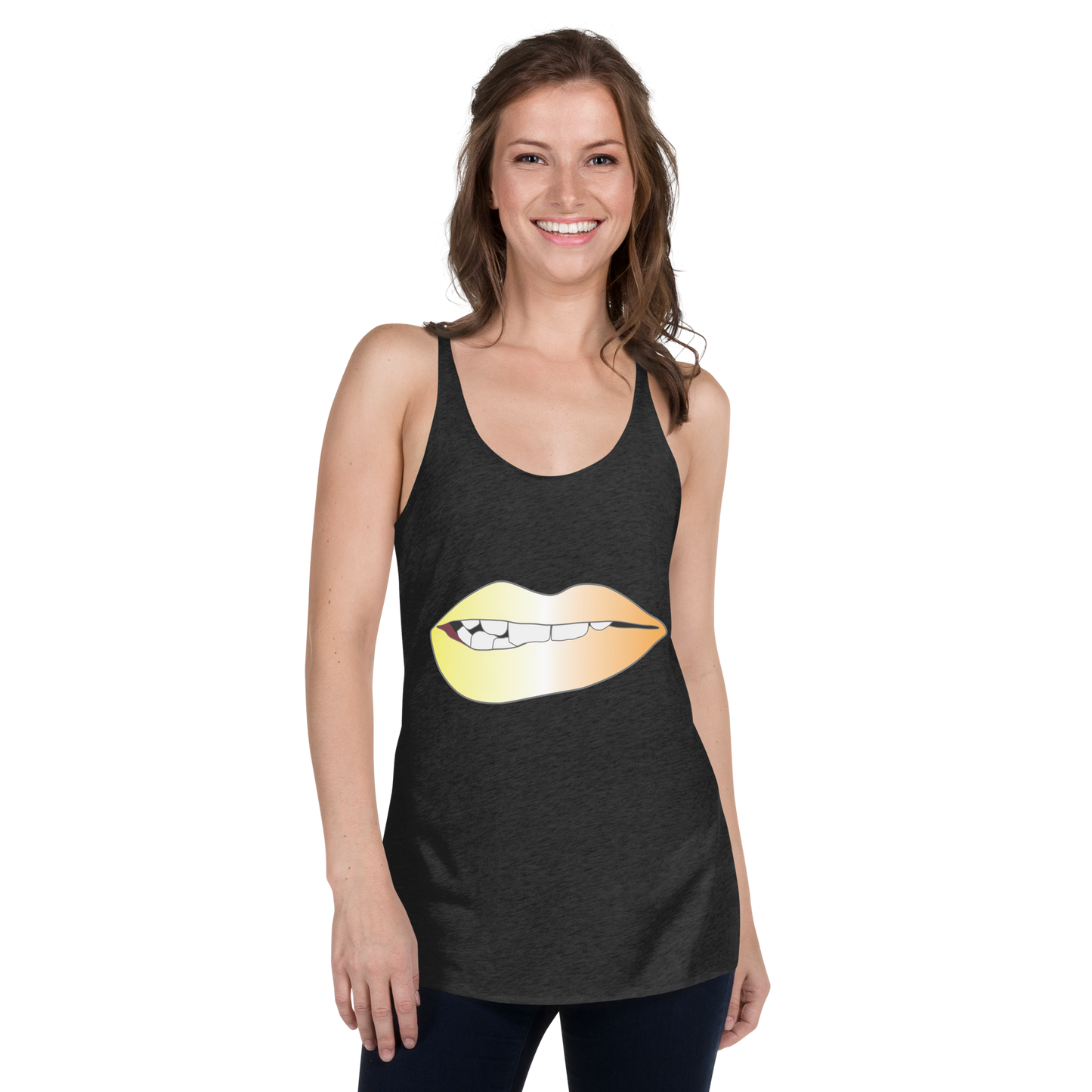 Biting Lips - Maverique Pride - Gradient Women's Racerback Tank