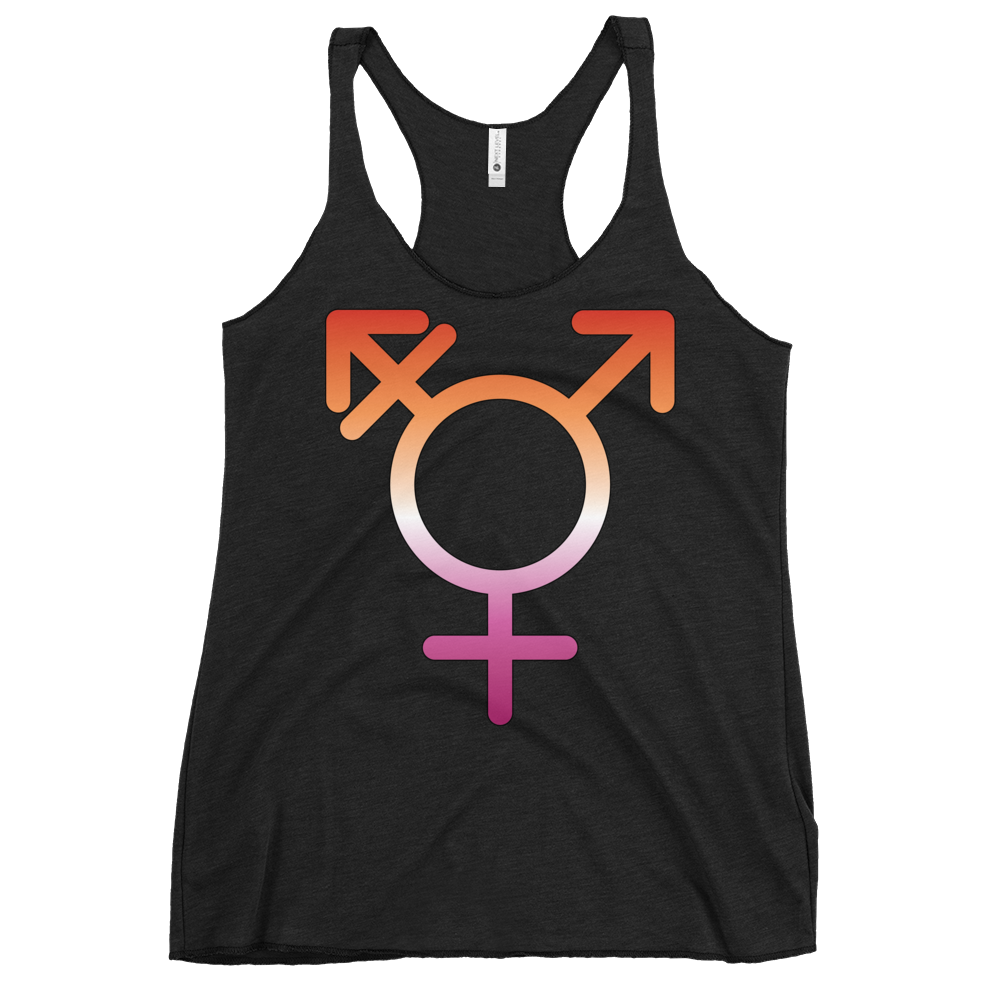 Transgender Symbol - Lesbian Pride Women's Racerback Tank