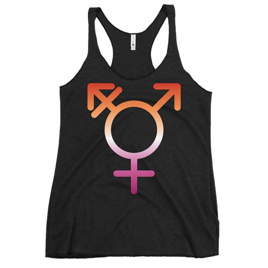 Transgender Symbol - Lesbian Pride Women's Racerback Tank