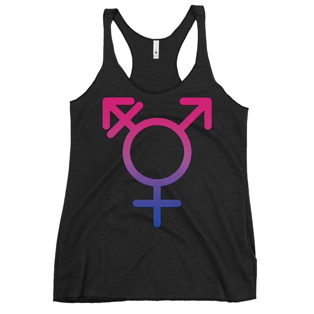 Transgender Symbol - Bisexual Pride Women's Racerback Tank