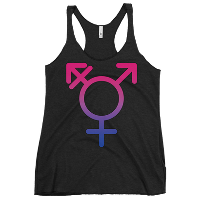 Transgender Symbol - Bisexual Pride Women's Racerback Tank