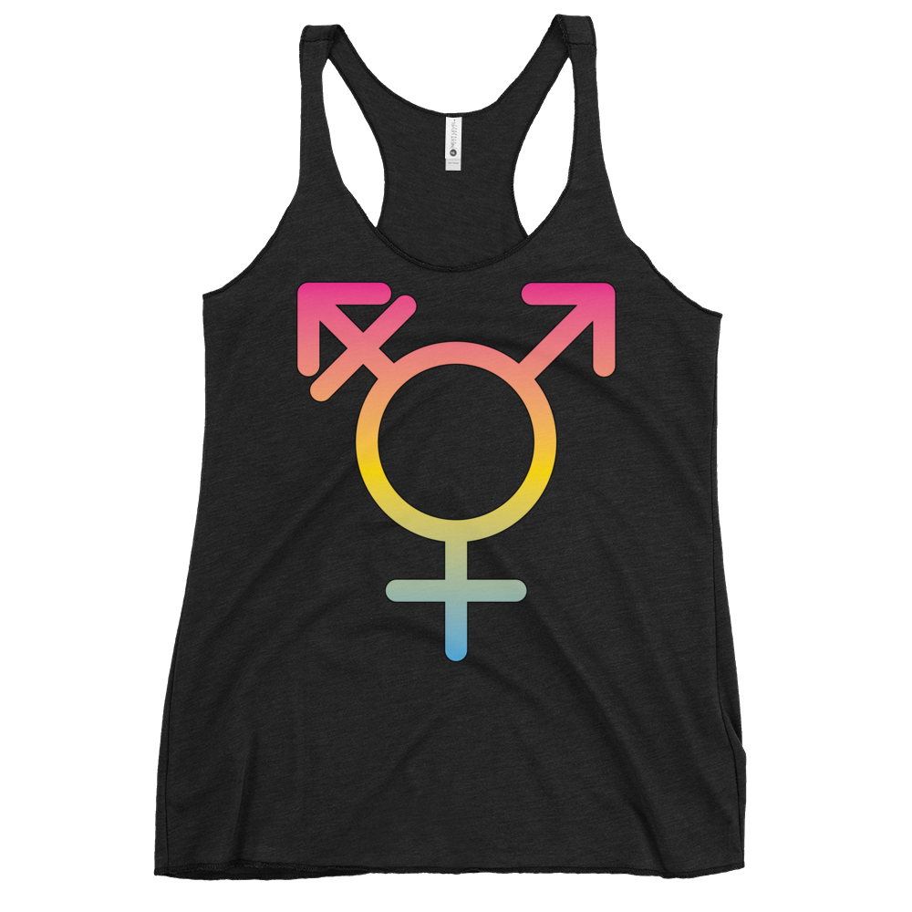 Transgender Symbol - Pansexual Pride Women's Racerback Tank