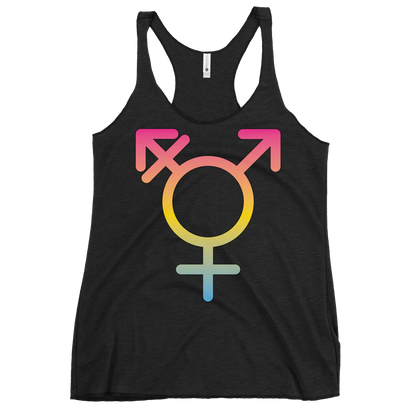 Transgender Symbol - Pansexual Pride Women's Racerback Tank