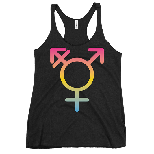 Transgender Symbol - Pansexual Pride Women's Racerback Tank