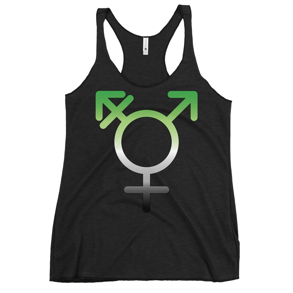 Transgender Symbol - Aromantic Pride Women's Racerback Tank