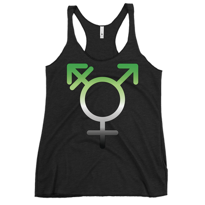 Transgender Symbol - Aromantic Pride Women's Racerback Tank