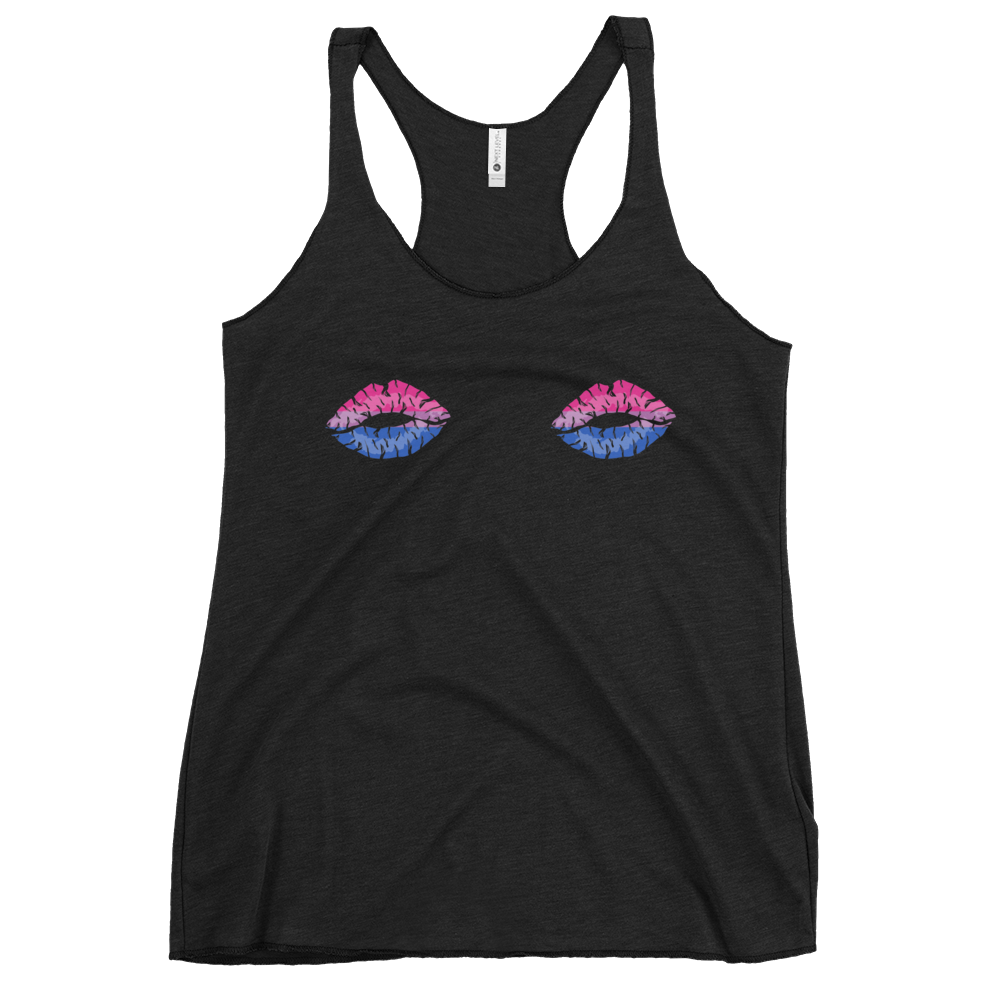 Bi Boob Kisses Women's Racerback Tank