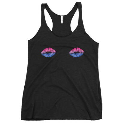 Bi Boob Kisses Women's Racerback Tank