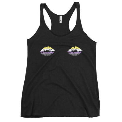 Enby Boob Kisses Women's Racerback Tank