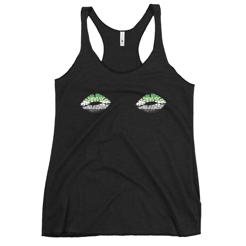 Aro Boob Kisses Women's Racerback Tank