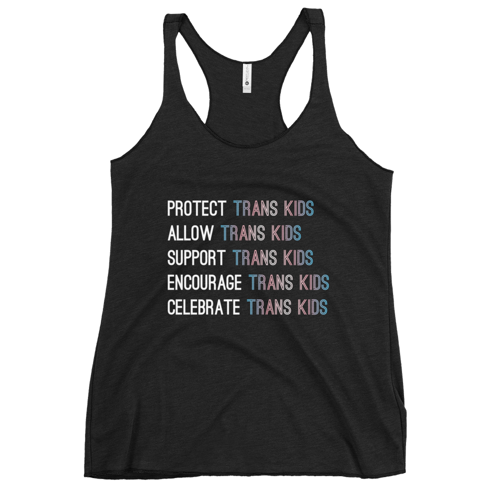 Support Trans Kids Women's Racerback Tank