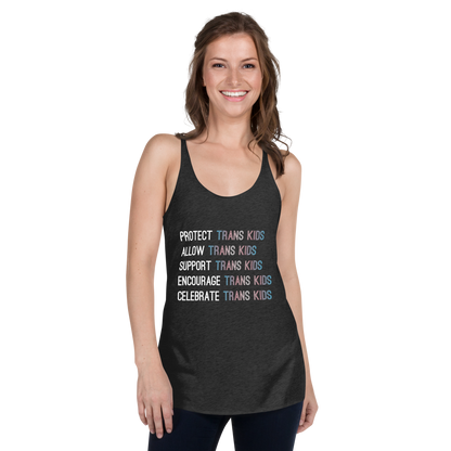 Support Trans Kids Women's Racerback Tank