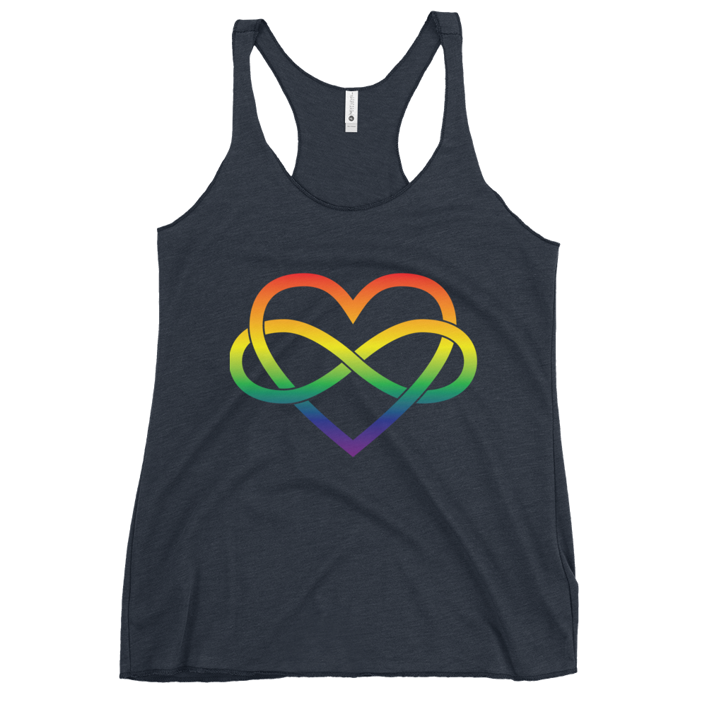 Polyamory Infinity Heart - Rainbow Women's Racerback Tank