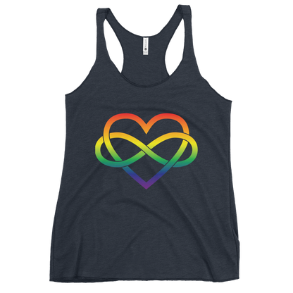 Polyamory Infinity Heart - Rainbow Women's Racerback Tank