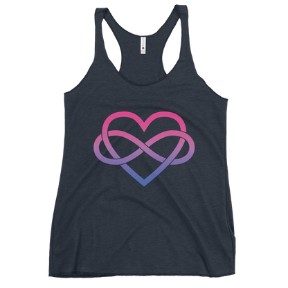 Polyamory Infinity Heart - Bisexual Women's Racerback Tank