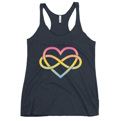 Polyamory Infinity Heart - Pansexual Women's Racerback Tank