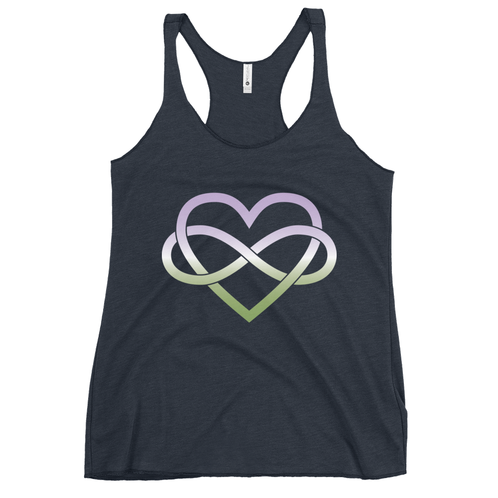 Polyamory Infinity Heart - Genderqueer Women's Racerback Tank