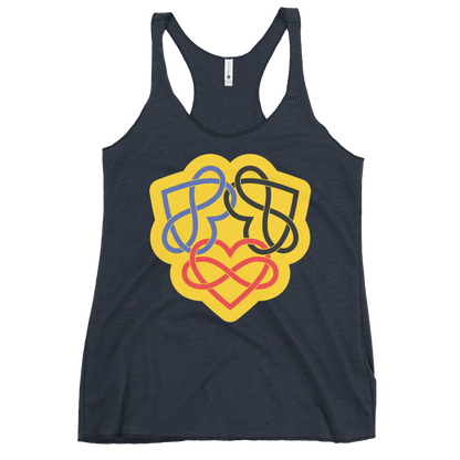 Poly Infinity Hearts Interlocked Women's Racerback Tank