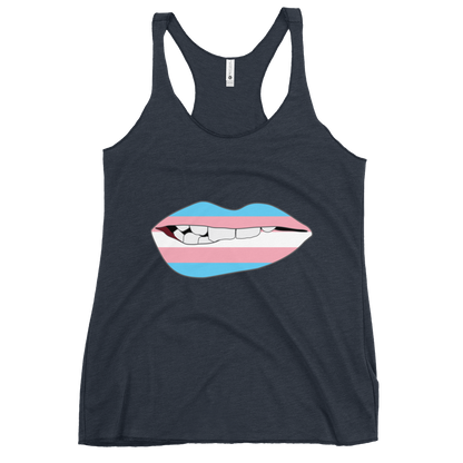 Biting Lips - Transgender Flag Women's Racerback Tank