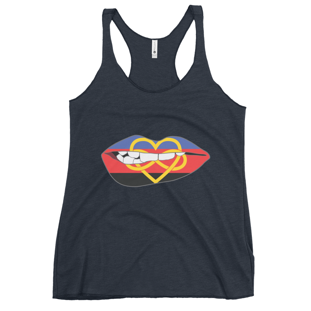 Biting Lips - Polyamory Flag Women's Racerback Tank