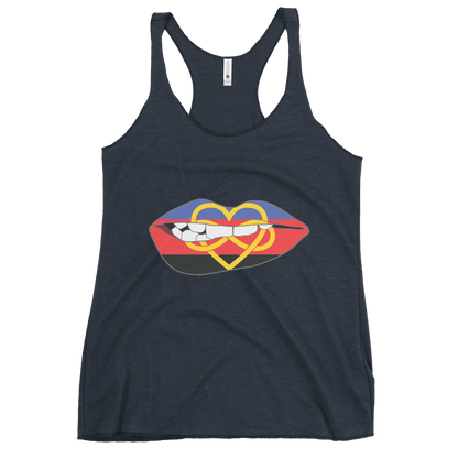 Biting Lips - Polyamory Flag Women's Racerback Tank