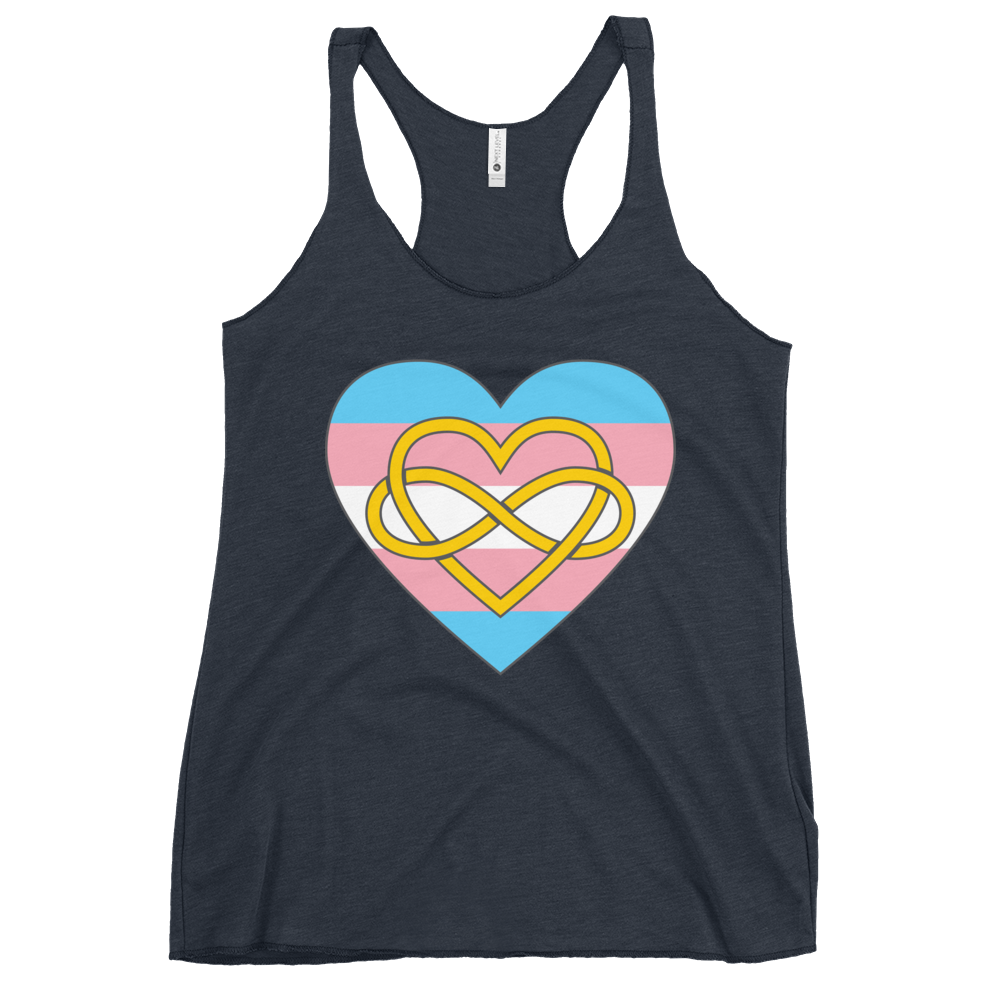 Polyamory Infinity Heart Trans Pride Women's Racerback Tank