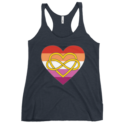 Polyamory Infinity Heart Lesbian Pride Women's Racerback Tank