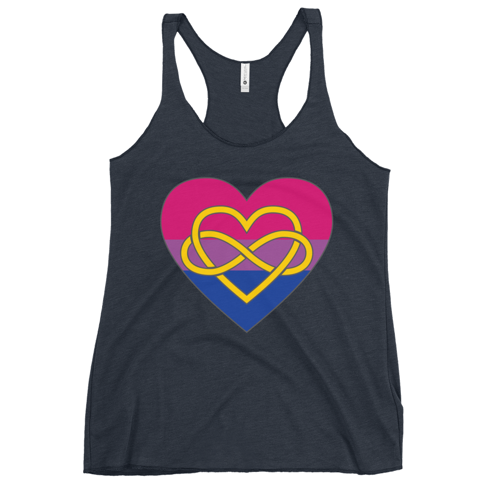 Polyamory Infinity Heart Bisexual Pride Women's Racerback Tank